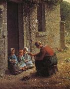 Jean Francois Millet Woman feeding the children oil on canvas